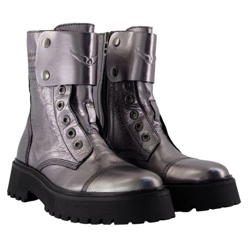 Joe Fast Ankle Boots - Zadig & Voltaire - Leather - Silver - Picture 2 of 2
